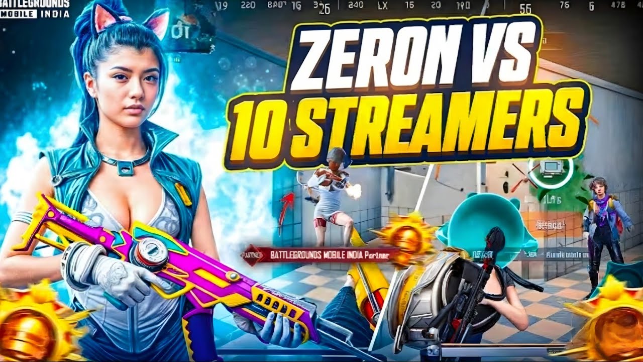 10+ Streamers Fight Against ZeRoN is live | ZeRoN is live vs Streamers | BGMI #zeronislive