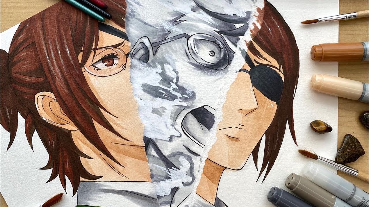 Drawing Attack On Titan Characters W/ Scary Stories (TIKTOK ANIME ART)