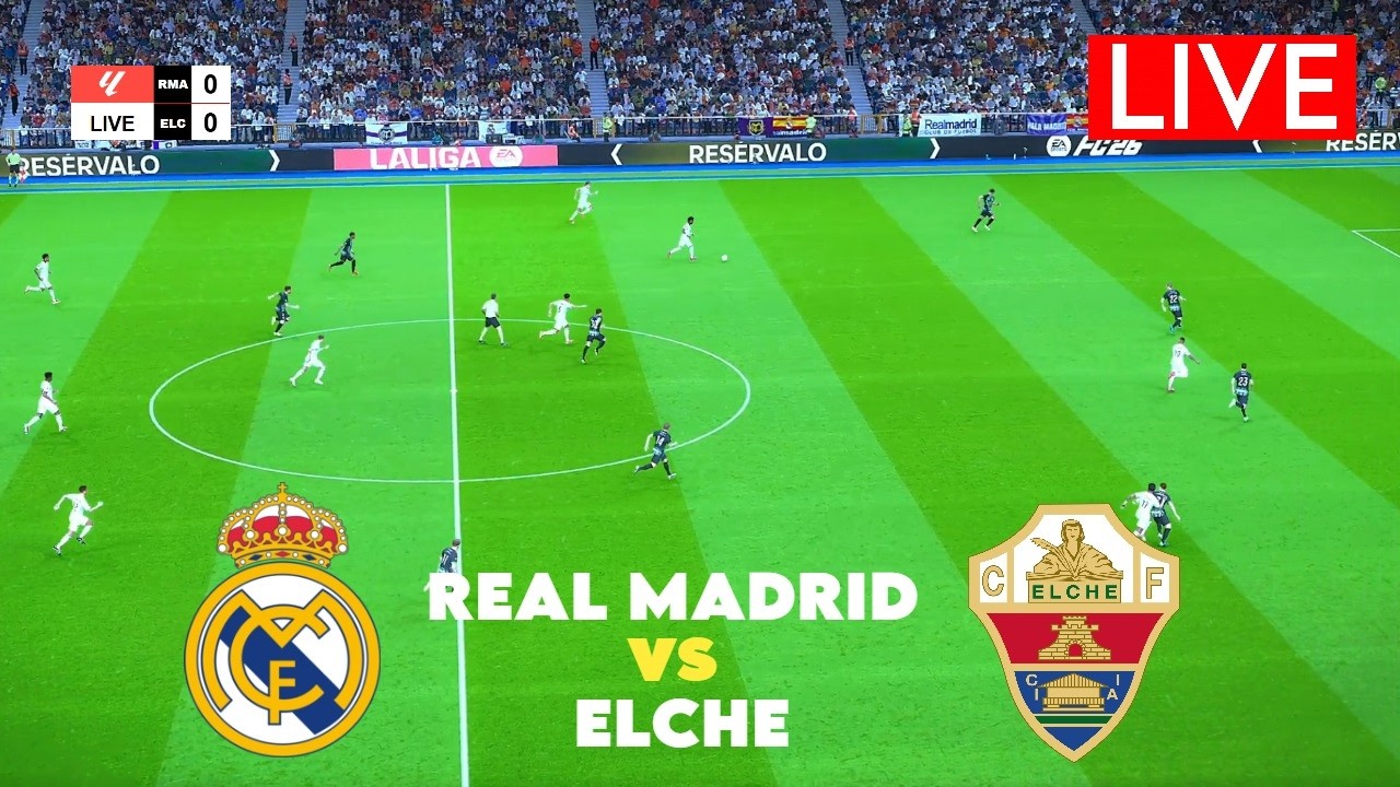 🔴LIVE : REAL MADRID VS ELCHE | LALIGA | MATCH LIVE NOW | SIMULATION