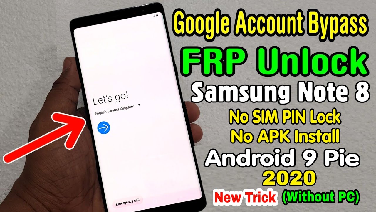 METHOD:-2║Samsung Note 8 (SM N950) FRP Bypass 2020 || No SIM PIN Lock | No APK Install (Without PC)