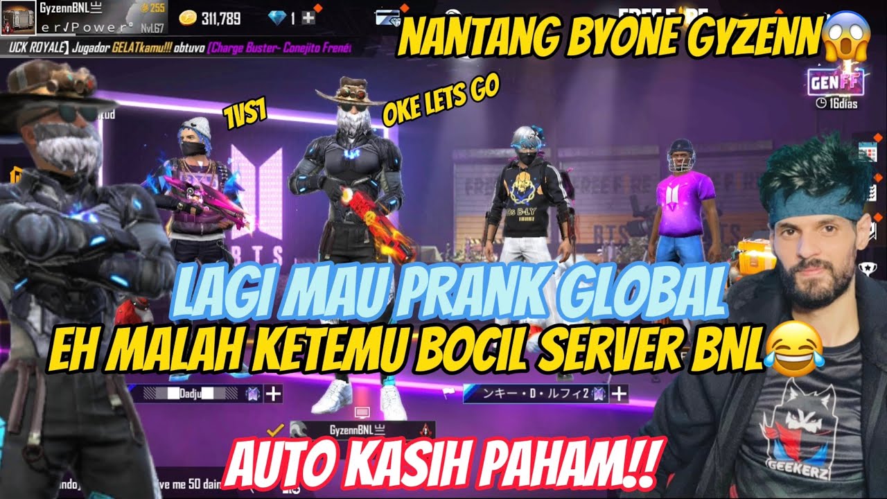 DITANTANGIN BYONE SAMA BOCIL SERVER BNL😱AUTO FREESTYLE KANGGURU😂