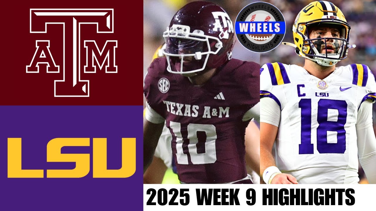 #3 Texas A&M против #20 LSU | Неделя 9 | Лучшие моменты студенческого футбола 2025 года