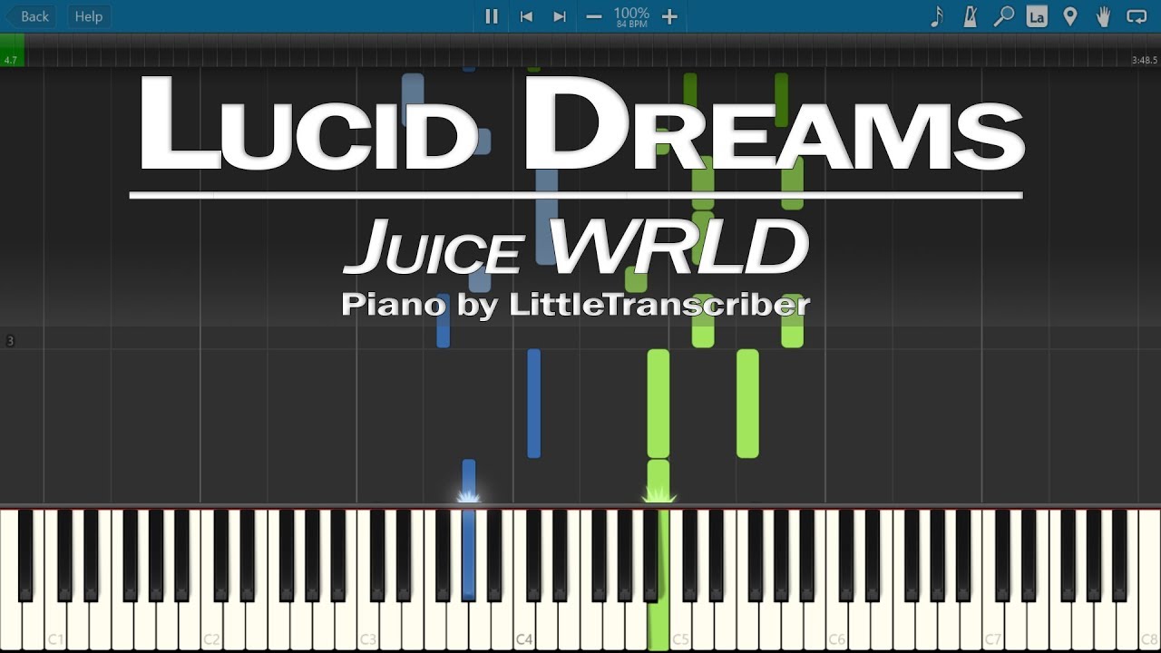 Juice WRLD - Lucid Dreams (Piano Cover) Synthesia Tutorial by LittleTranscriber