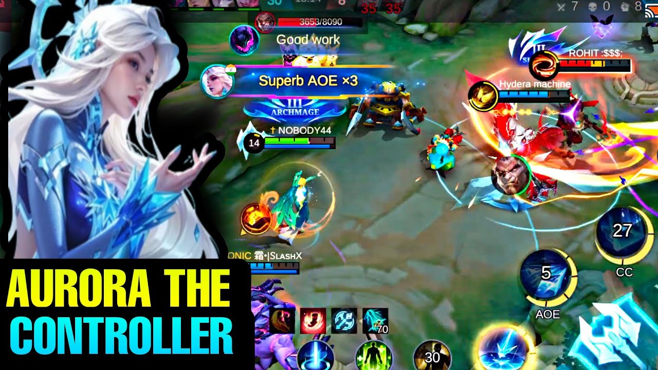 ART OF CROWD CONTROLLER I MOBA LEGEND GAMEPLAY WITH AURORA I 