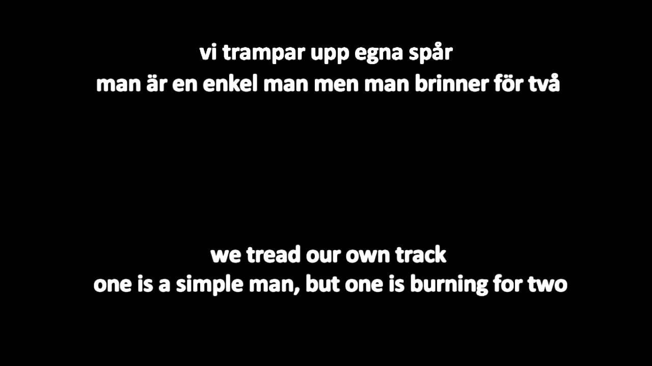 Kultiration - Enkel man (Swedish lyrics & English subtitles)