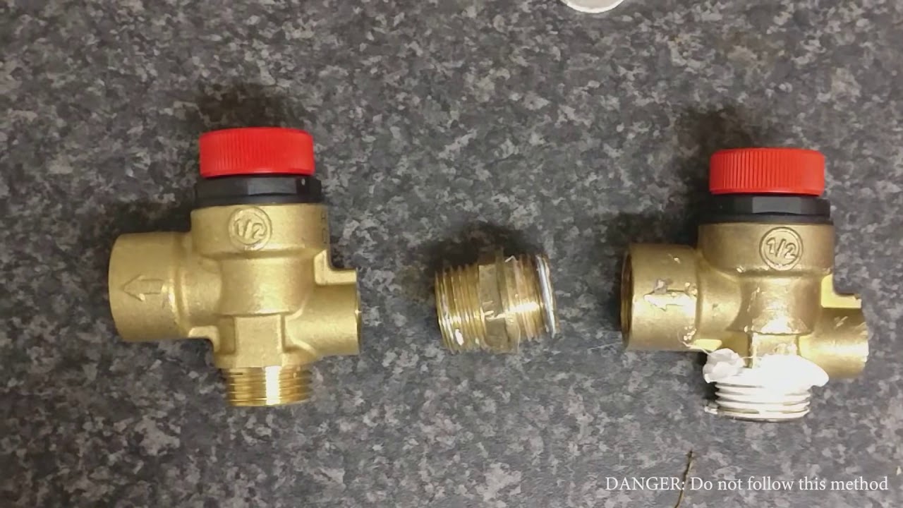 How *NOT* to replace the valve on an unvented boiler - DANGEROUS - CALL A PROFESSIONAL