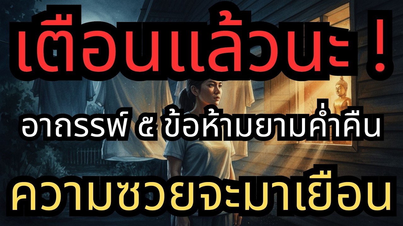 เตือนแล้วนะ ! ฟังด่วน โบราณสั่งห้าม 5 อย่างตอนกลางคืน พร้อมบทสวดป้องกันภัยและเสริมมงคลชีวิต