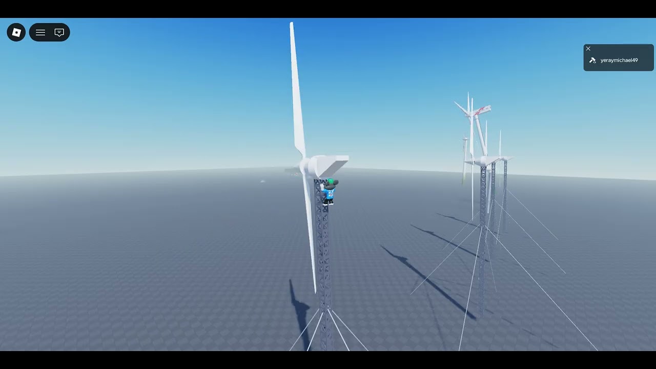inside a Vergnet Wind turbine in Roblox (read description so soon i could record the pr one)