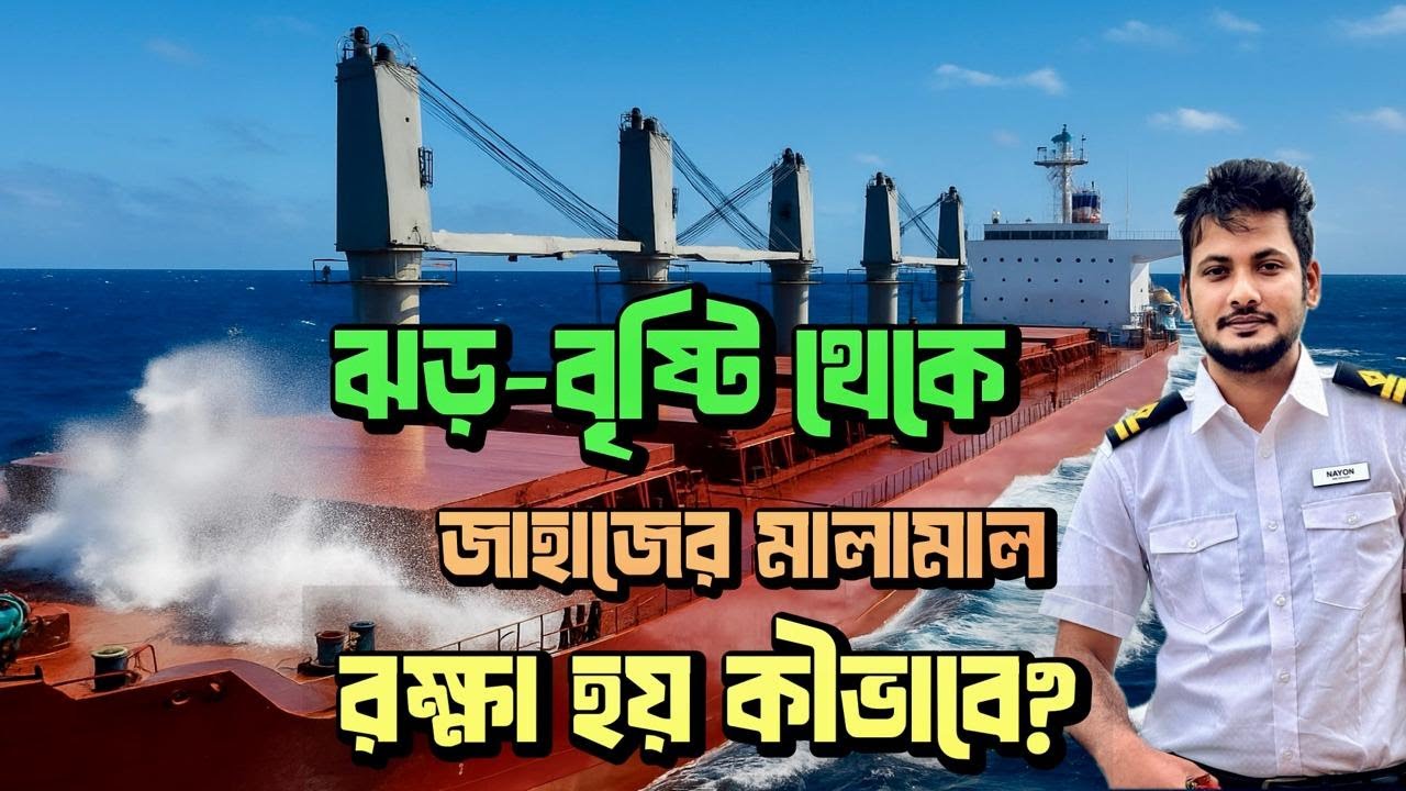 ঝড়-বৃষ্টি থেকে জাহাজের মালামাল রক্ষা হয় কীভাবে ? | Hatch cover operation in ship | Nayon