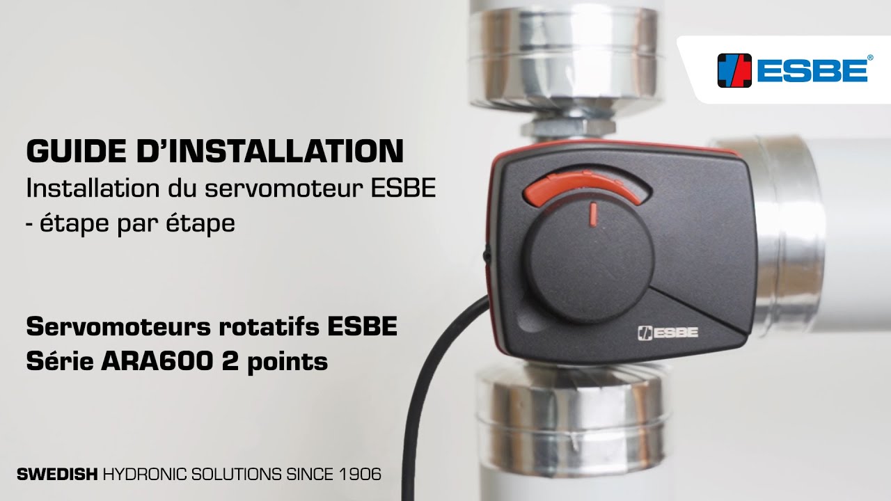 Installation du servomoteur ESBE – ARA600 2 points