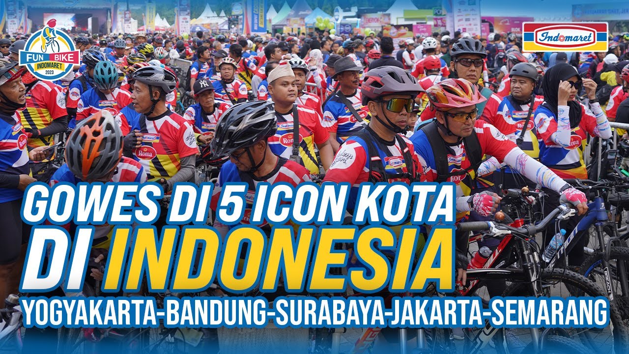 GOWES di 5 KOTA BESAR di Indonesia! | Fun Bike Indomaret 2023