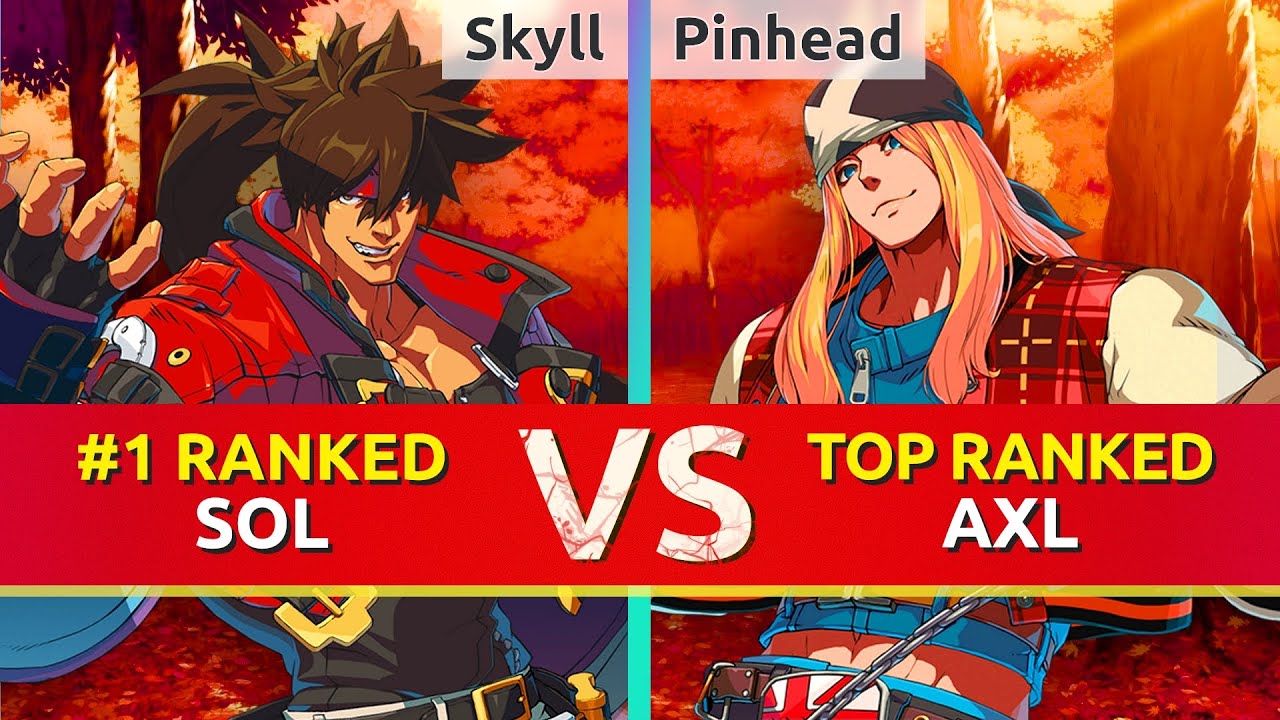 GGST ▰ Skyll (#1 Ranked Sol) vs Pinhead (TOP Ranked Axl). High Level Gameplay