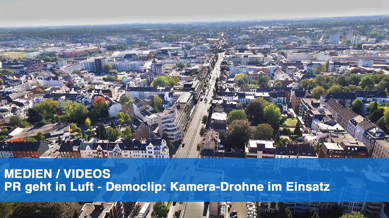 Kamera-Drohne im Einsatz - PR geht in die Luft.
