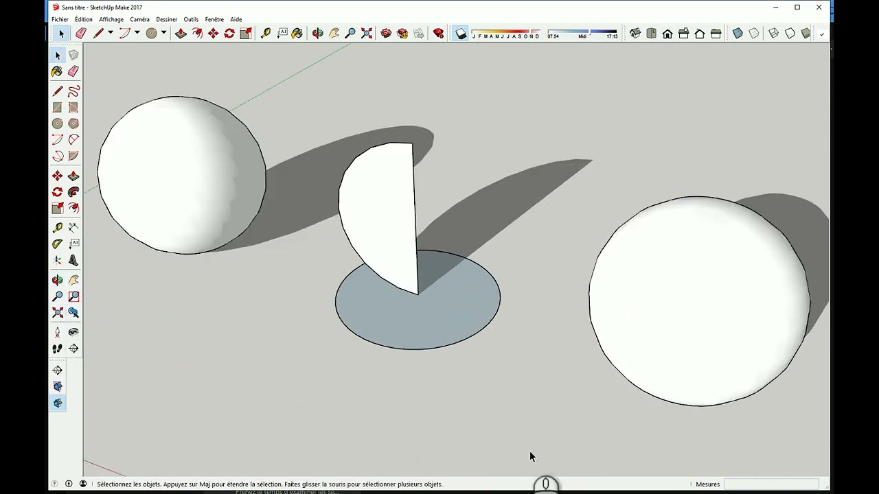 Modéliser une sphère dans Sketchup