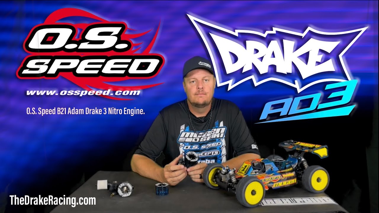 Двигатель O.S. Speed ​​B21 Adam Drake 3 нитро.