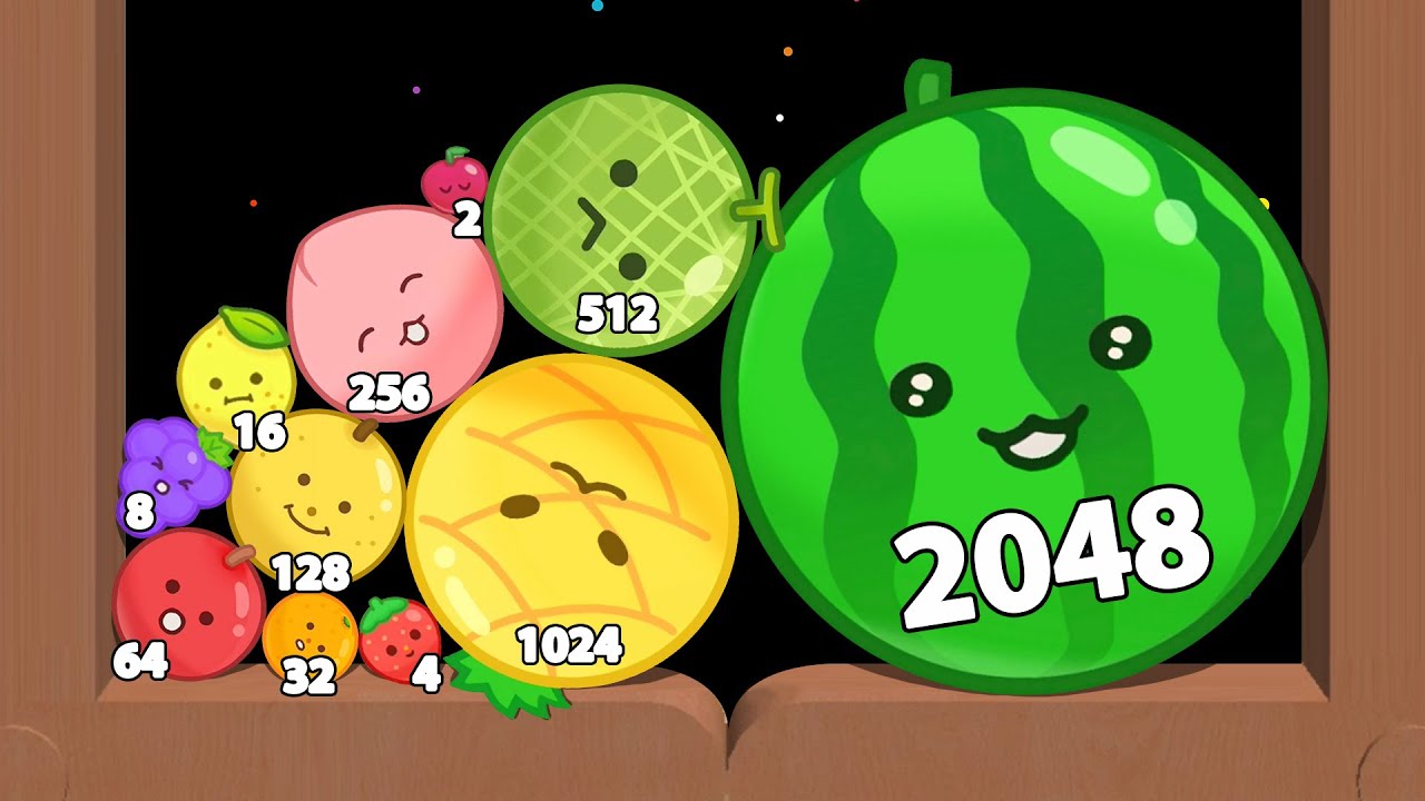 2048 Fruit Merge: SUIKA PANG PANG - ASMR Gameplay (Watermelon Game)