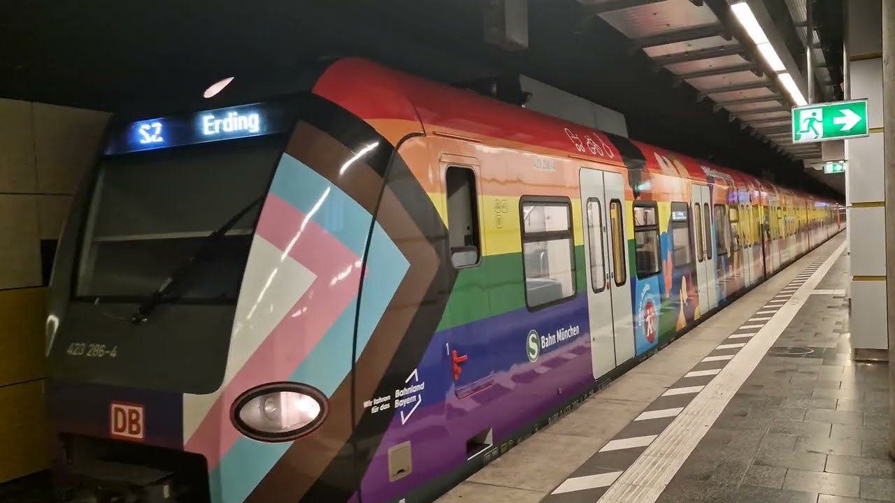 DB S-Bahn München - ET 423 286-4 + ET 423 096-7 - S2 ➡️ Ausfahrt München-Rosenheimer Platz