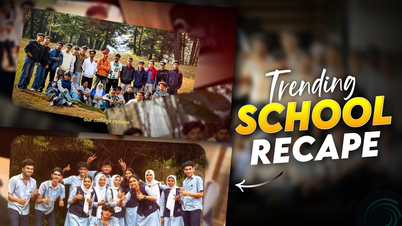 New Trending School & College Memories Recap 3D Photo Slideshow Reels Video Editing | Alight Motion