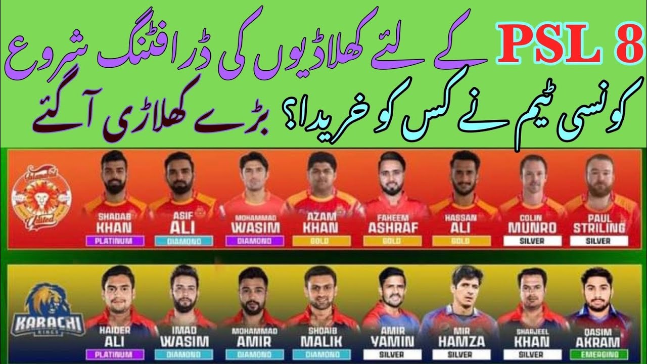 PSL Draft Date nd Return Players |By Cricket Josh e Janon