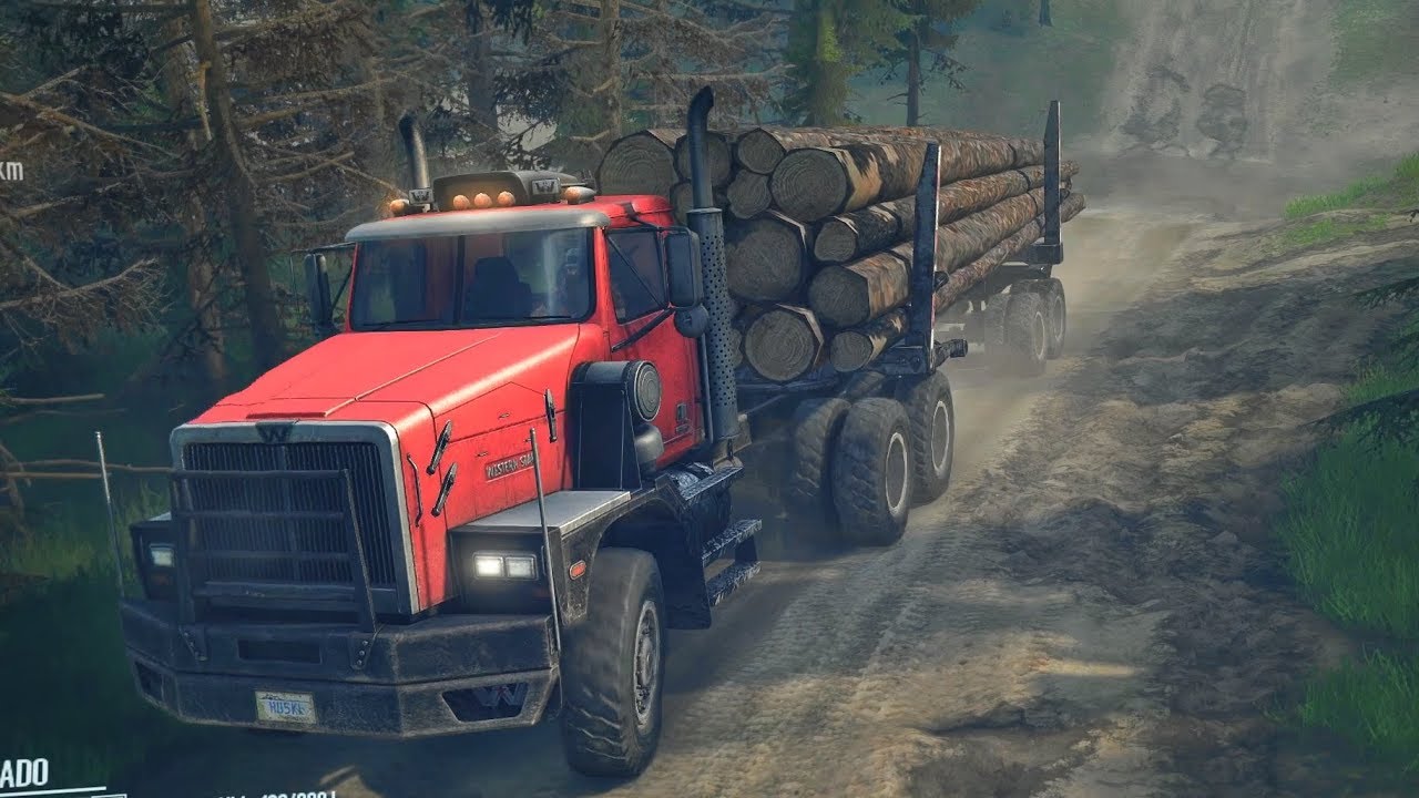 Western Star 6900 XD 6X6 | American Wilds | Transportando Troncos en Siberia Mapa