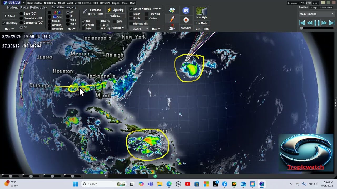 Tropicwatch: Tropical Storm Fernand, Remnants of 99L and Frontal Boundary in the Gulf.