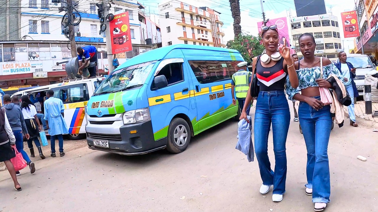 Afternoon walk in the streets of  Nairobi Kenya. 4K WALK
