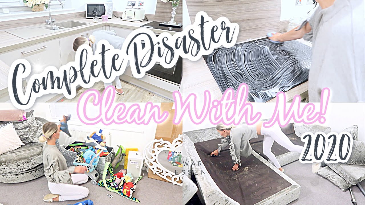 COMPLETE DISASTER CLEAN WITH ME // EXTREME CLEANING MOTIVATION (night time cleaning 2020)