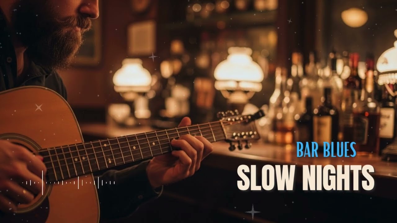 Slow Blues Bar Night 🎙️ Vintage Guitar Vibes – Whiskey & Heartfelt Stories