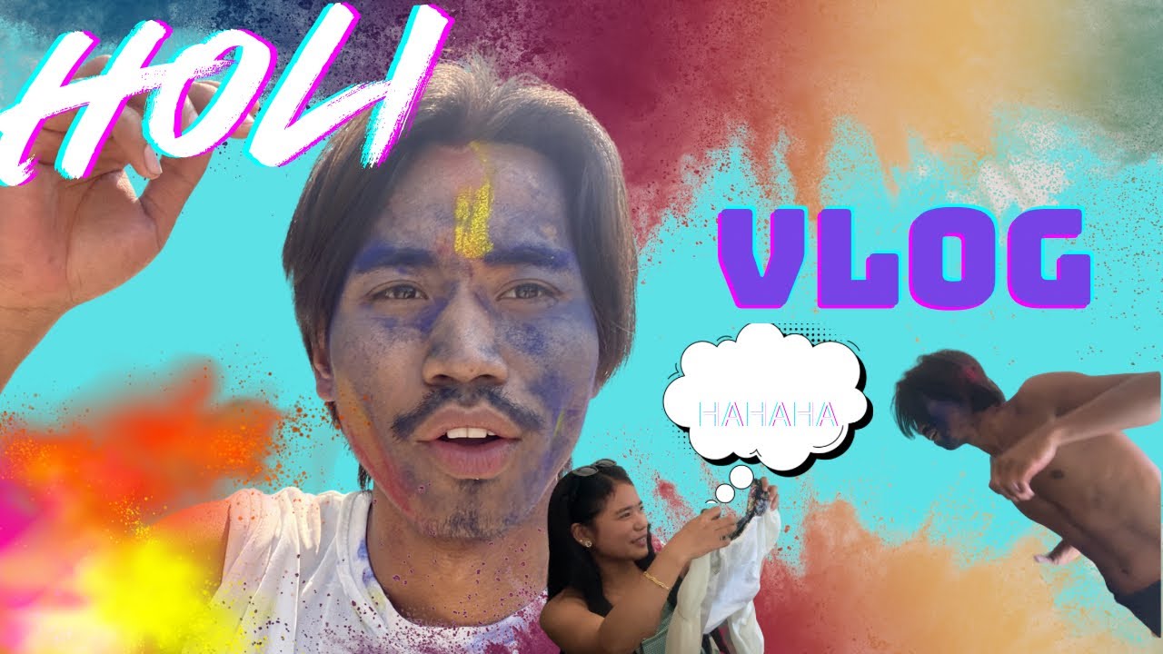 Holi festival ma rangoli One Vs One🤣😂💕 #rahulmagar #vlog #holi #festivel 