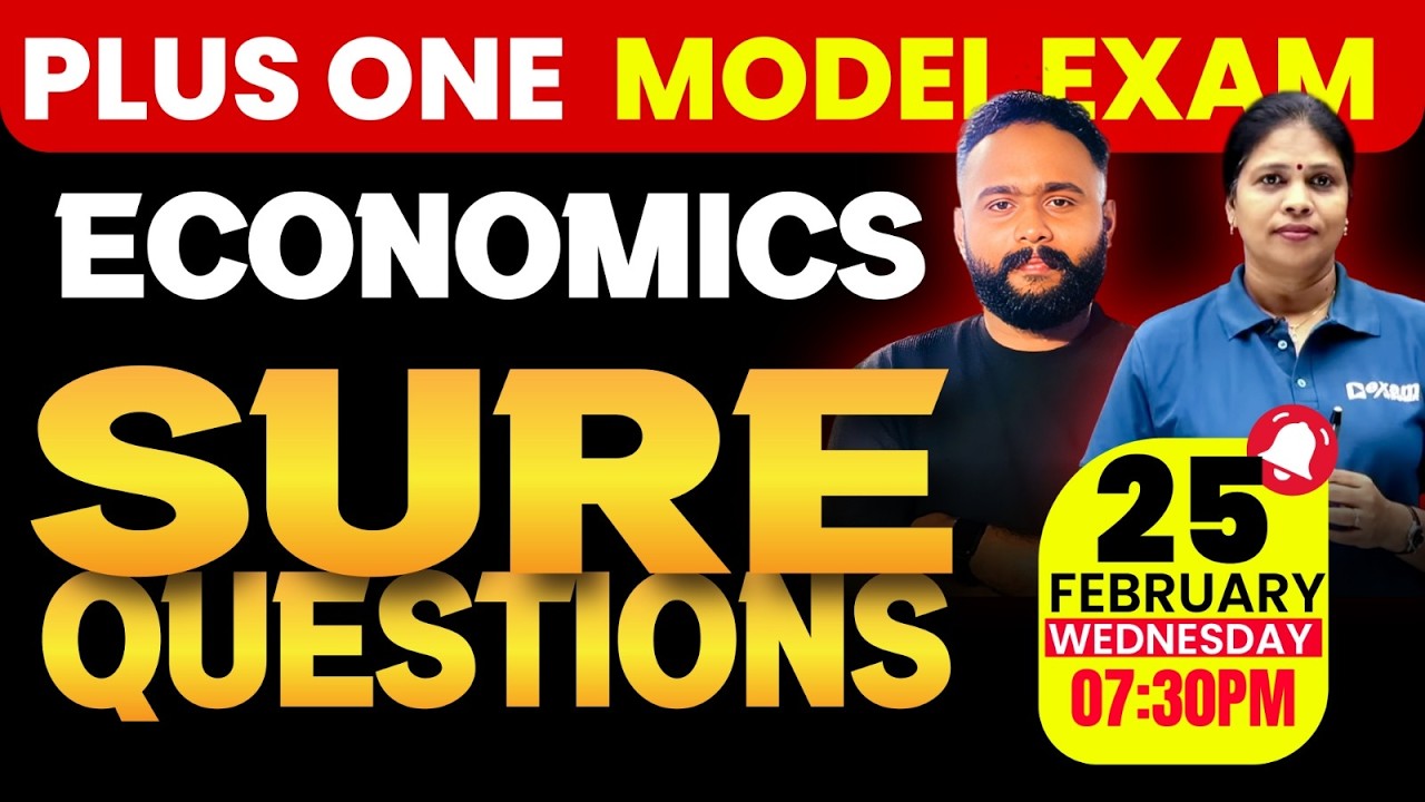 Plus one Economics | Model Exam | Sure Questions | Part 2 | Exam Winner