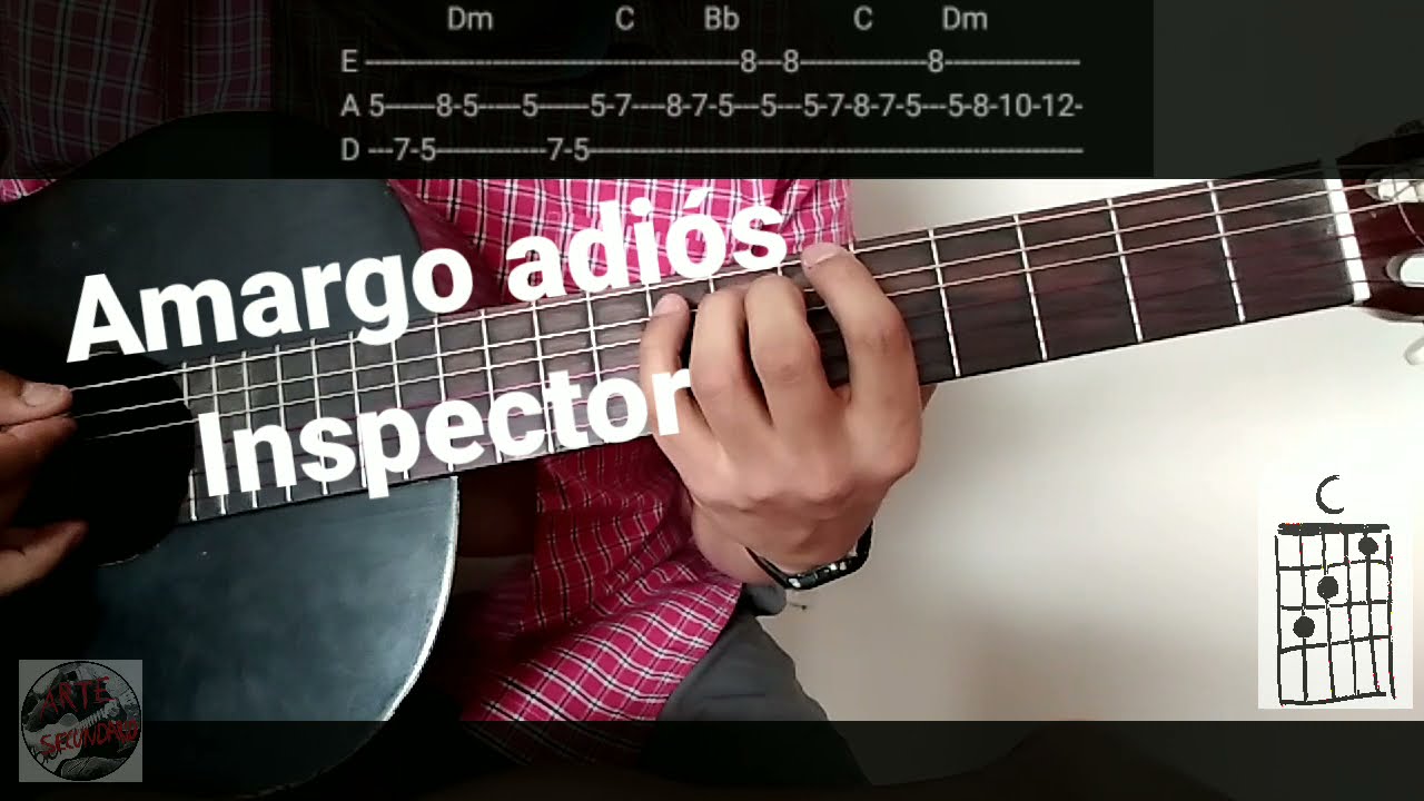 Amargo adiós Inspector cover (cómo tocar) acordes y letra