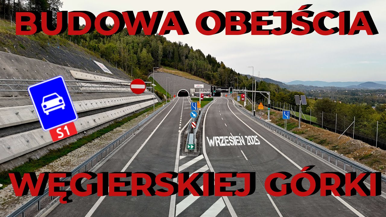 Budowa obejścia Węgierskiej Górki (S1 Przybędza-Milówka) WRZESIEŃ 2025 [DRON][4K]