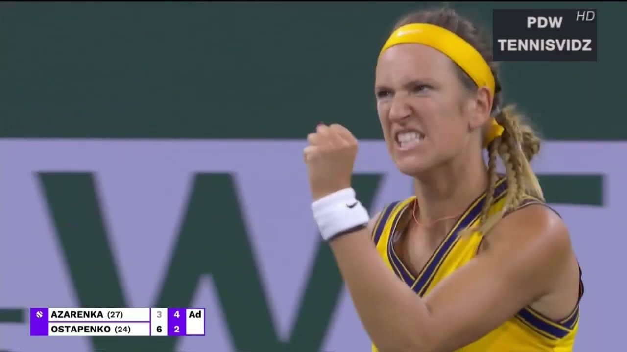 Azarenka vs Ostapenko Indian Wells 2021 Highlights
