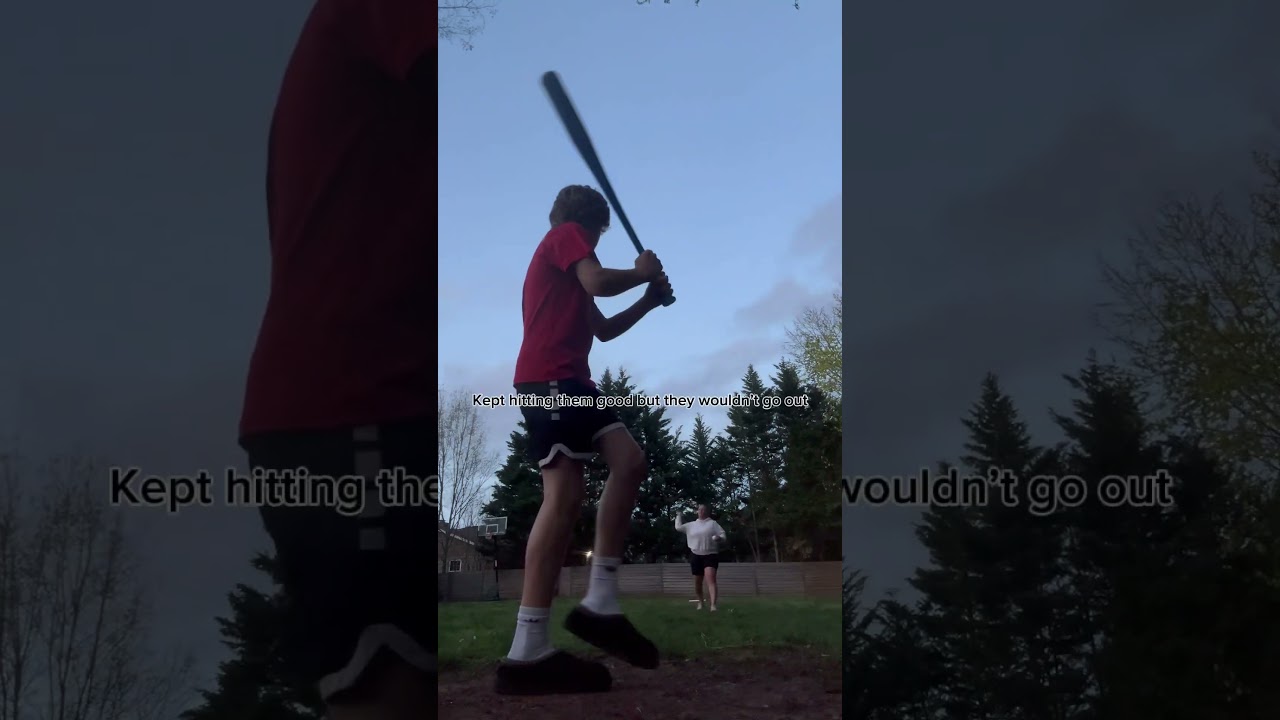 Day 8 of trying to be a switch hitter#ilovebaseball #baseball