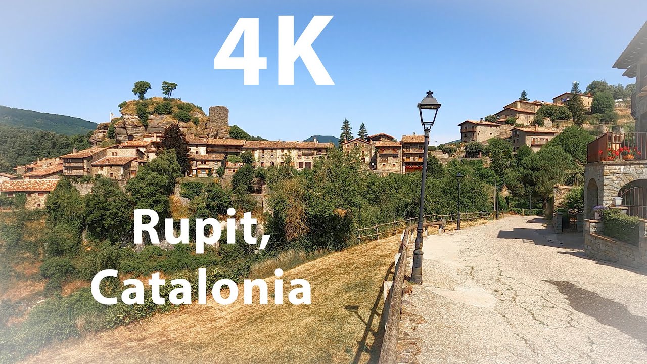 [4K] Walking in Rupit, Catalonia, Spain. Rupit is a village located at 822 m above sea level.