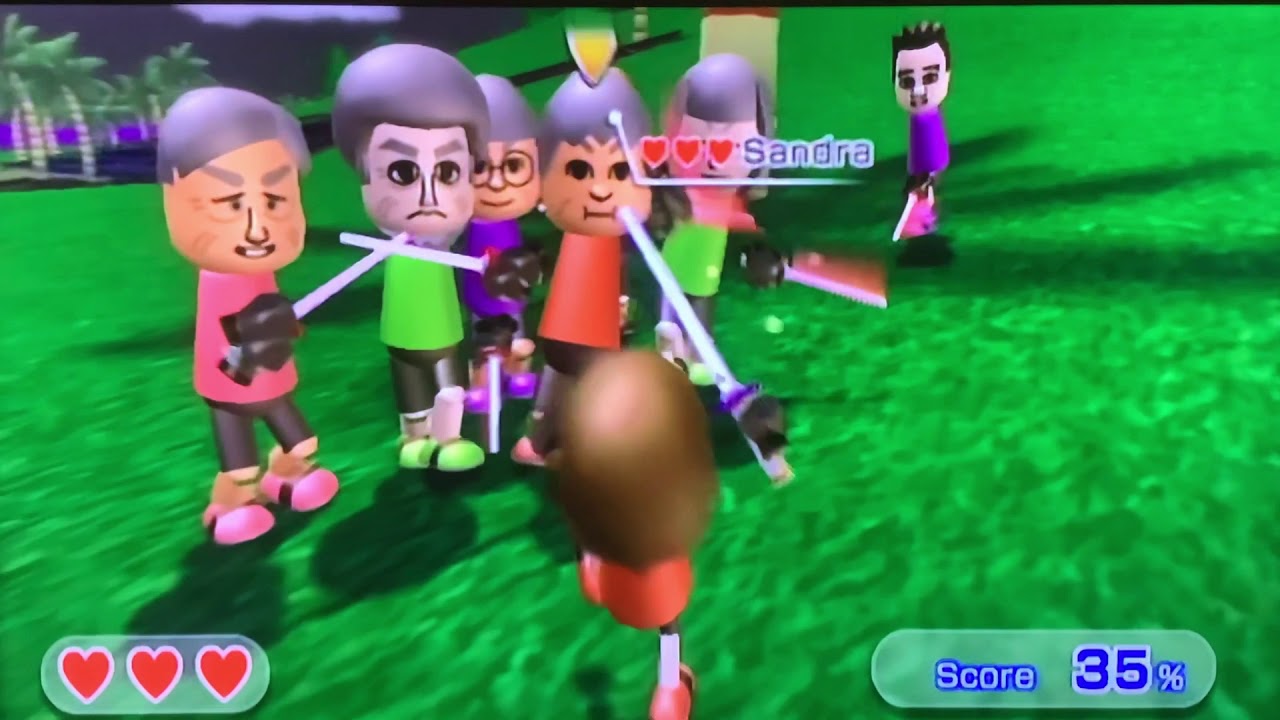 Wii sports resort storm island - with no armour miis (custom showdown 1)