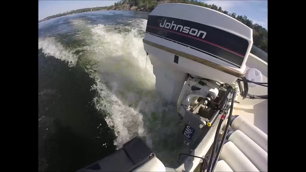 Johnson 1990 40 hp CMC Trim & Tilt test