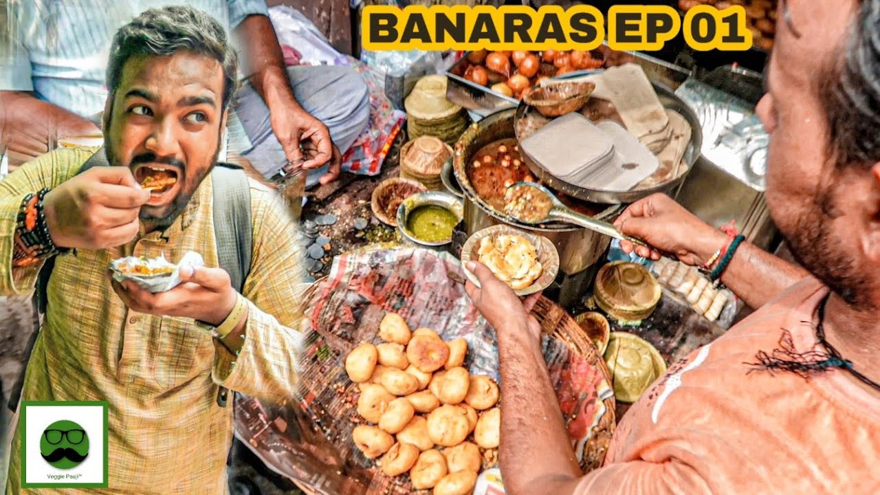 Breakfast in Varanasi (Kashi, Banaras) with Veggiepaaji Choti, Medium & Badi Kachori | EP 01