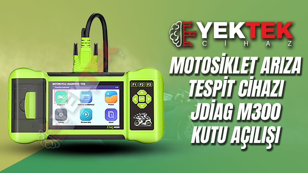 Jdiag M300 Türkçe Motosiklet Arıza Tespit Cihazı Kutu Açılışı www.yektek.com