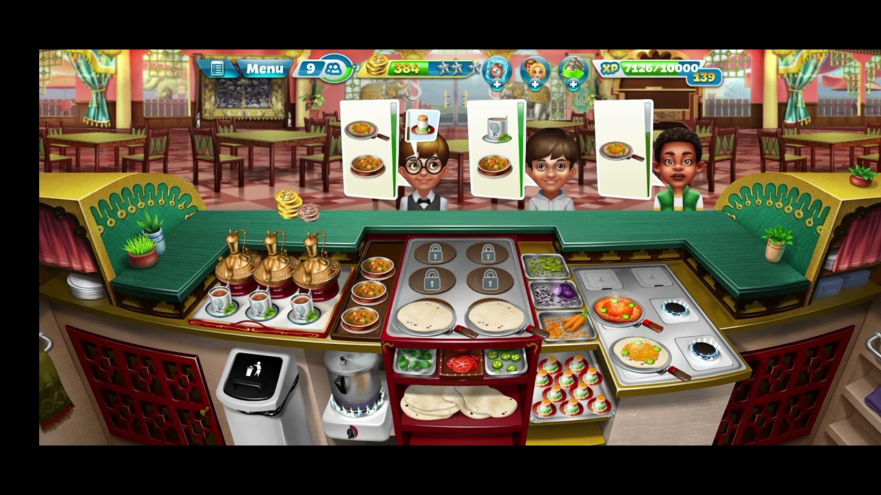 Level 11 Cooking Fever 3 stars win in Indian Diner Restaurant gameplay 