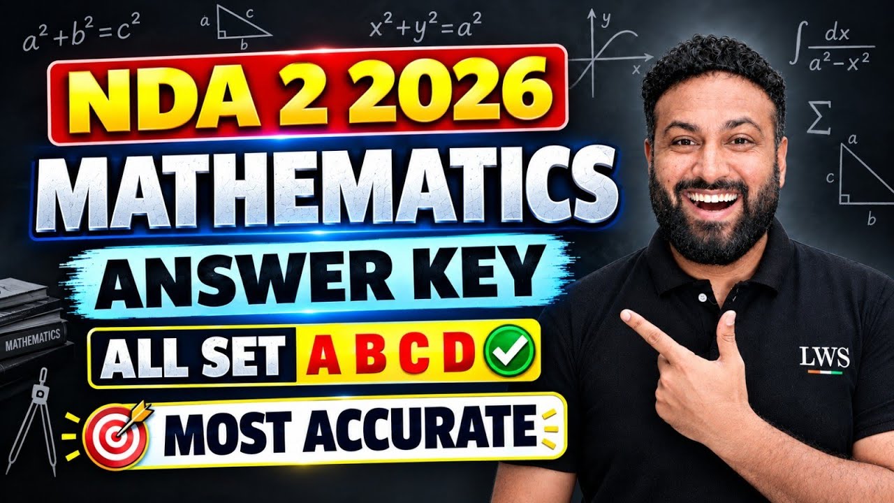 UPSC NDA Maths Answer Key 💯 NDA 2 2026 Maths Most Accurate Answer Key | Learn With Sumit