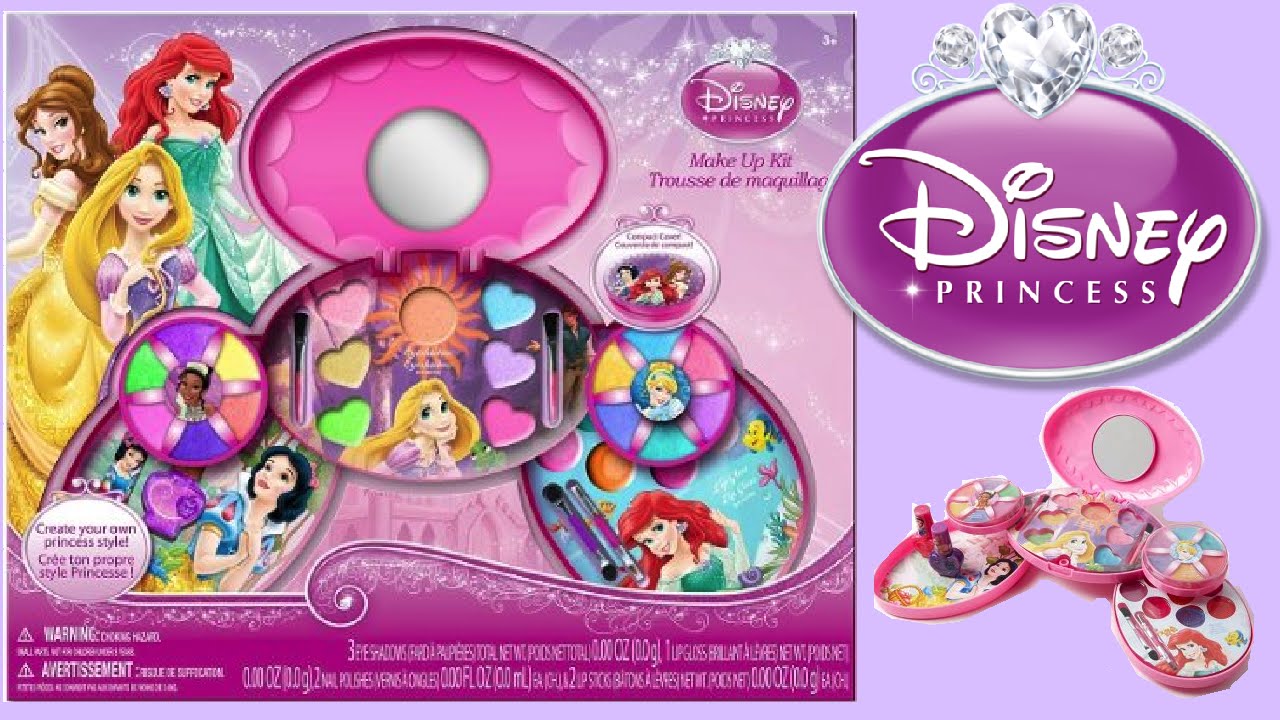 DISNEY PRINCESS MAKEUP KIT Toy Unboxing for Kids -- How to Make Up DIY !!!