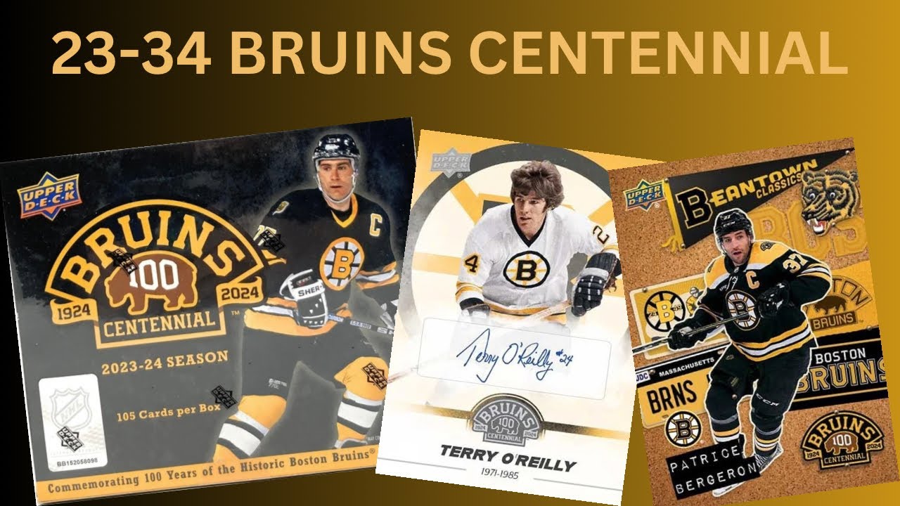 ВЗГЛЯД В ИСТОРИЮ!! Открытие коллекции хоккейных карточек 2023-24 Boston Bruins Centennial Hobby Box