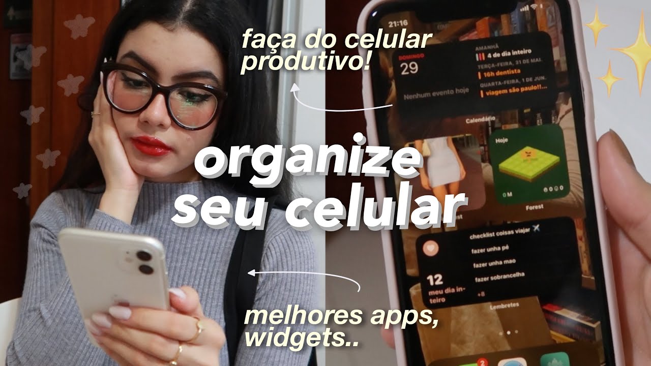 ORGANIZE o seu *celular* para 2024 (e pare de procrastinar com ele) 📲 | widgets, apps & dicas.