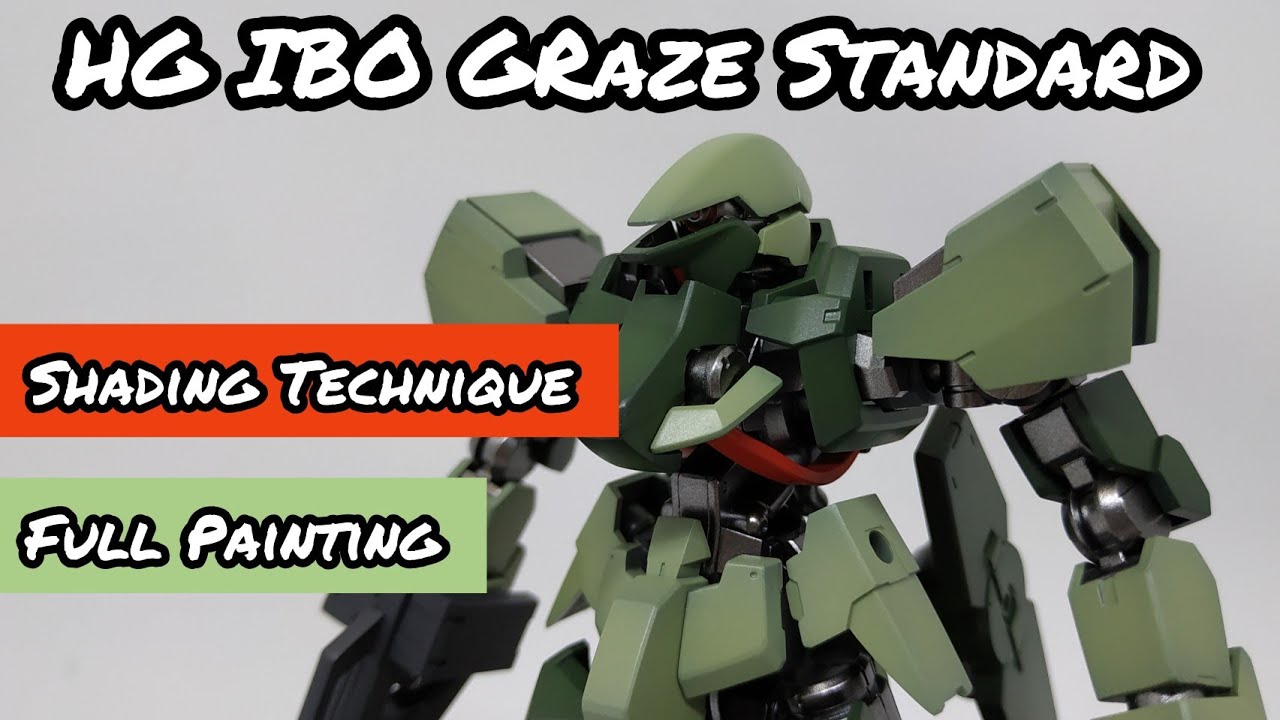 HG GRAZE FULL PAINTING VIDEO - PRE SHADING PAINTING GUNPLA TUTORIAL
