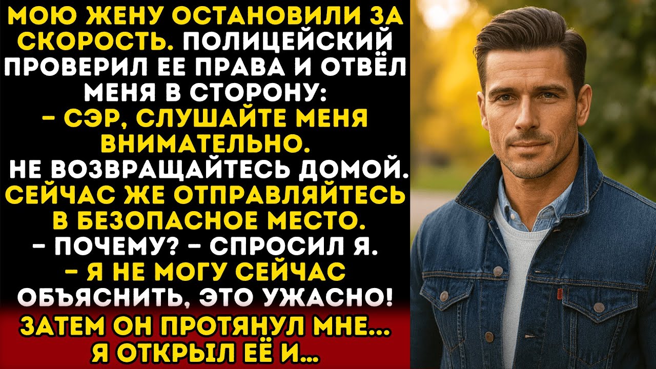 Полицейский проверил права жены, отвёл меня и прошептал: «она скрывает страшную тайну»