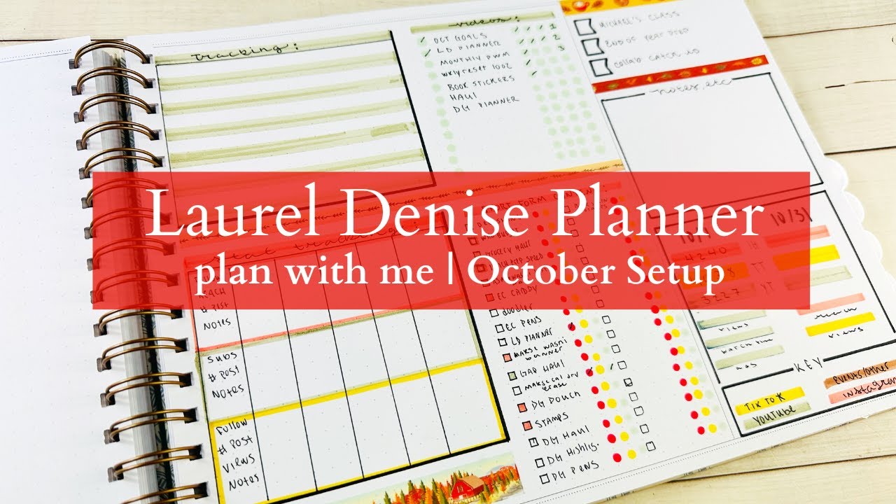 Laurel Denise PLAN WITH ME | October Setup | Customizable Dashboard Space - My Favorite!