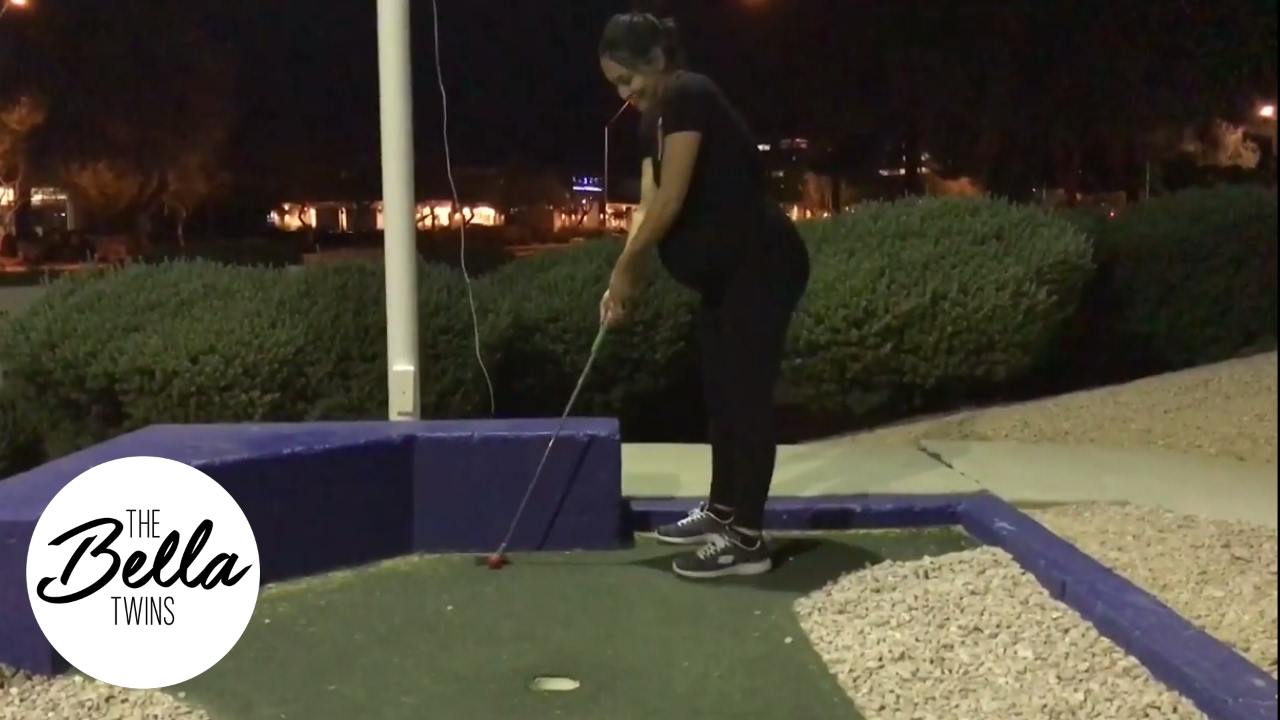 Brie and Bryan play minigolf to induce labor!