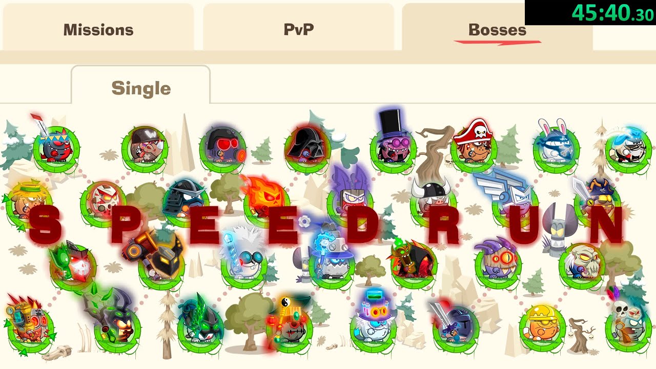 Speedrun: all single bosses in a row on the first try (reverse order). /w audio.