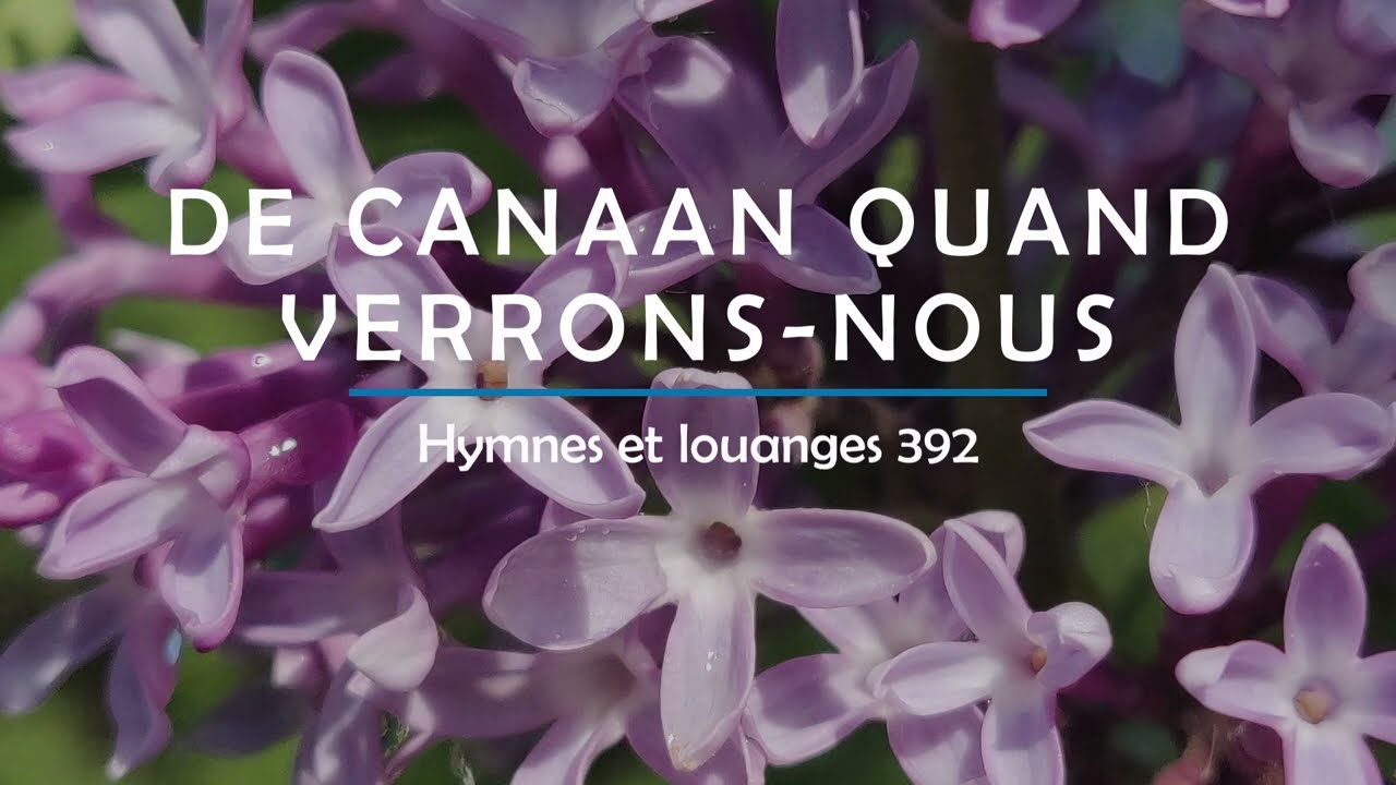 392 - De Canaan quand verrons-nous (voix) | Hymnes et louanges | Audréanne Cloutier